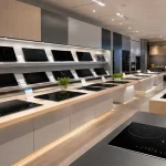 Nhiều mẫu bếp điện từ với các phân khúc giá khác nhau tại showroom