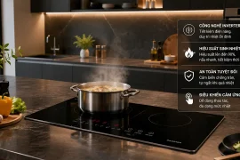 Bếp từ hiện đại trong gian bếp