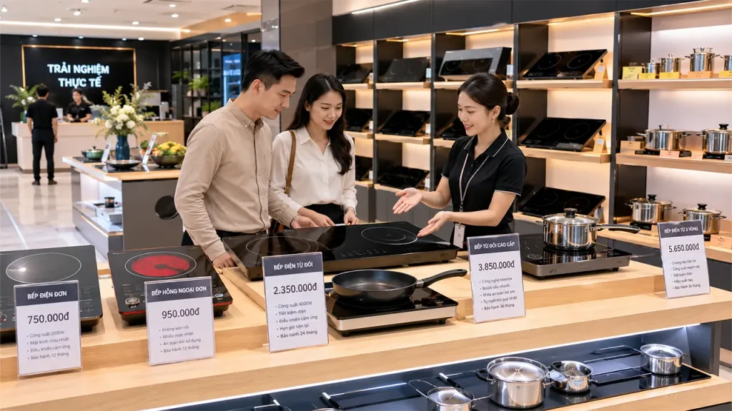 So sánh bếp điện giá rẻ, tầm trung và cao cấp theo thương hiệu và tính năng