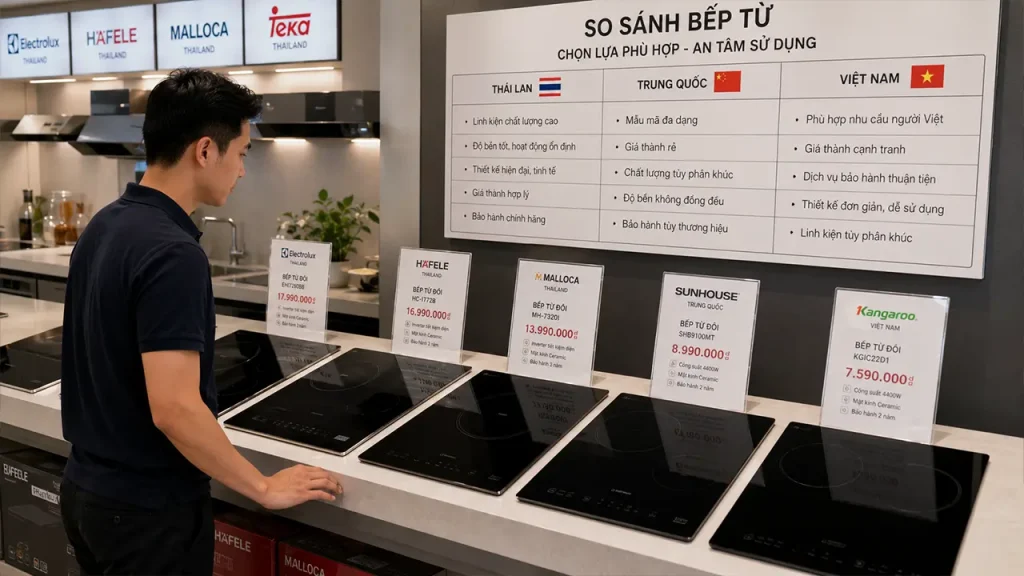 So sánh các dòng bếp từ
