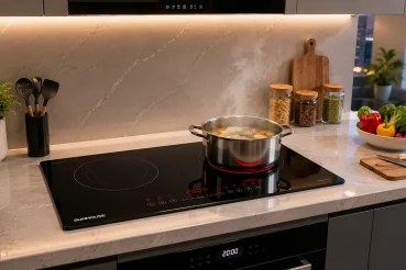 Bếp điện hiện đại sử dụng trong gian bếp gia đình