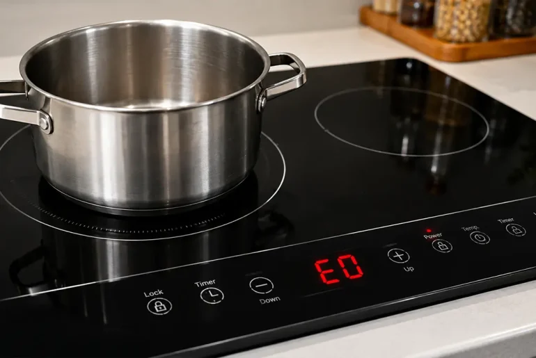 Bếp từ báo lỗi E0 trên bảng điều khiển