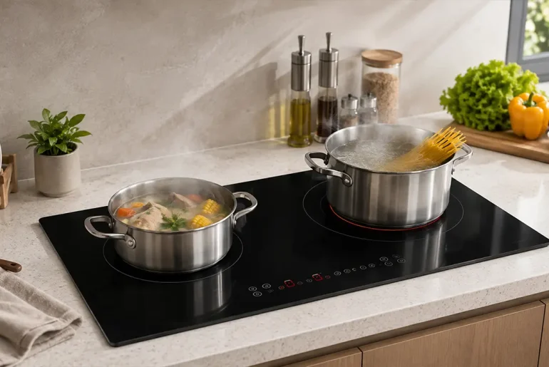 Bếp từ đôi nấu hai món cùng lúc