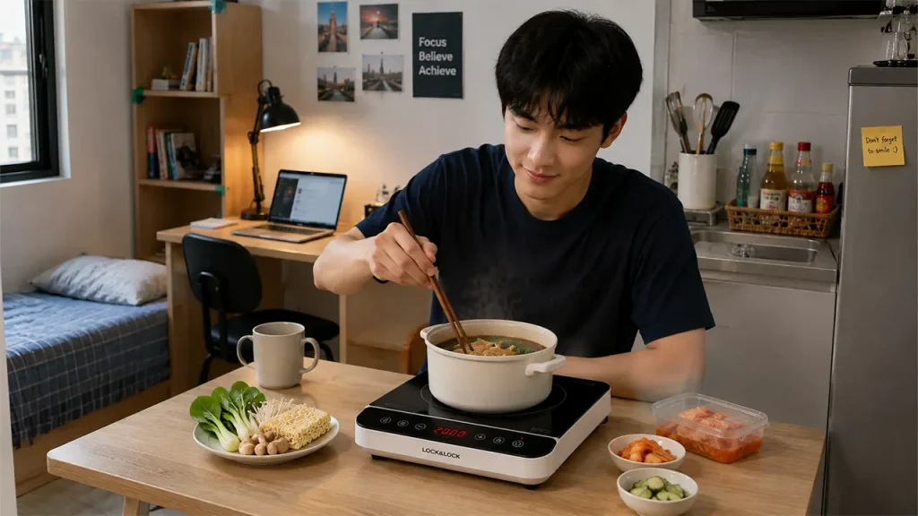 Người sử dụng bếp điện mini trong phòng trọ hoặc căn hộ nhỏ