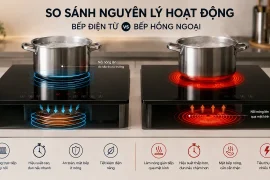 So sánh nguyên lý hoạt động của bếp điện từ và bếp hồng ngoại